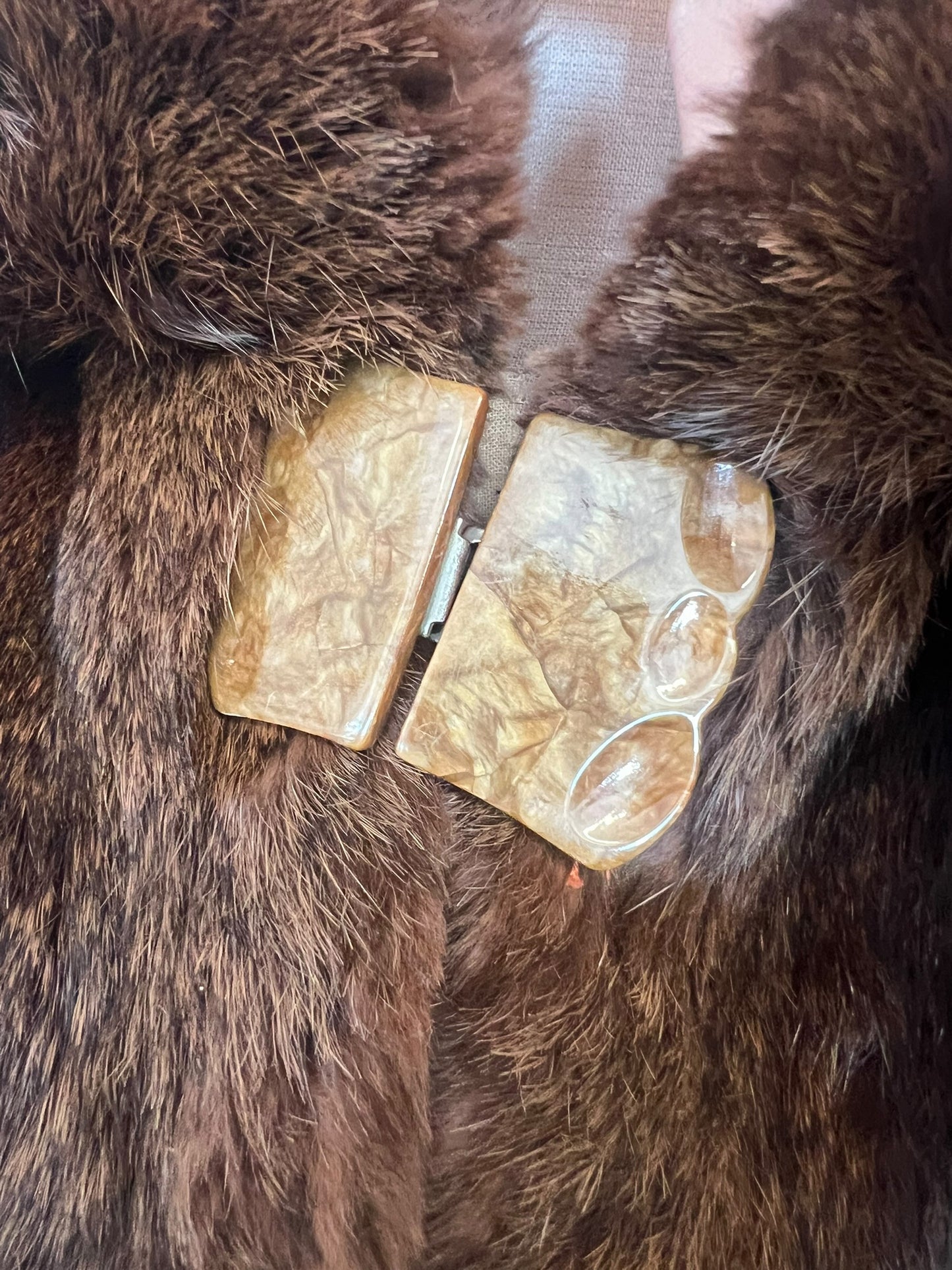 SOFT BROWN FUR CAPELET