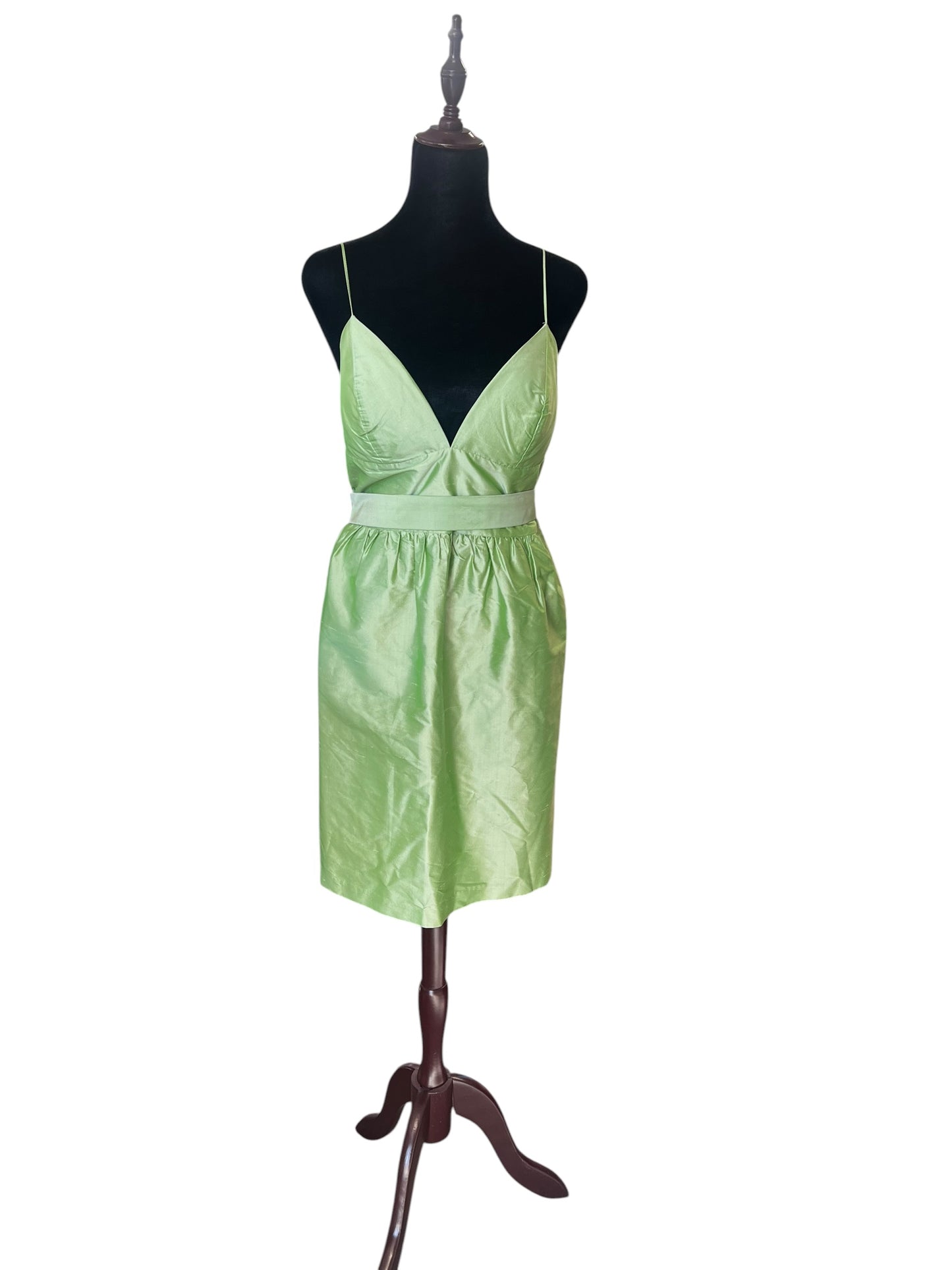 GREEN GEORGE SILK DRESS | 10