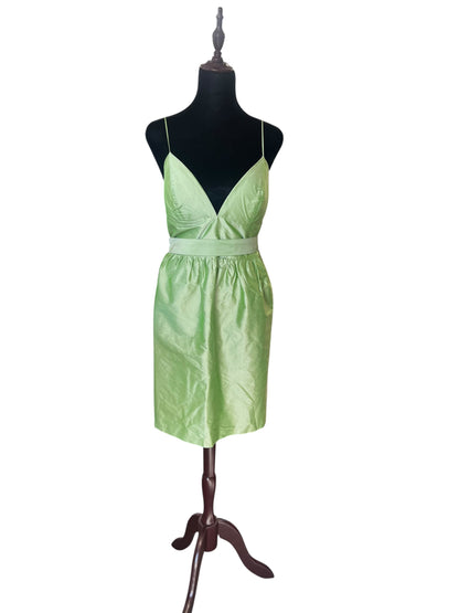 GREEN GEORGE SILK DRESS | 10