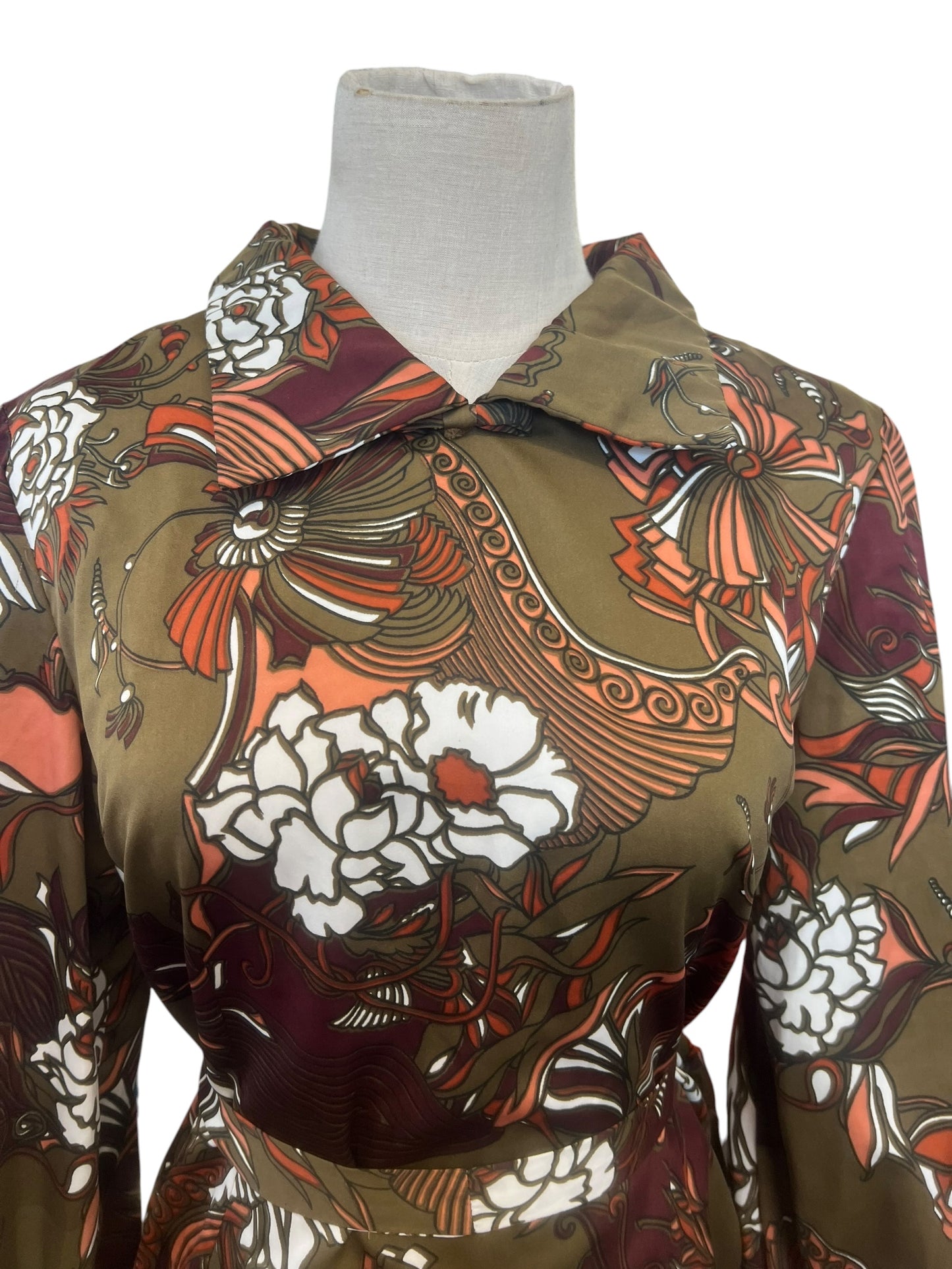 LEDERMAN OLIVE FLORAL DRESS | 8-10