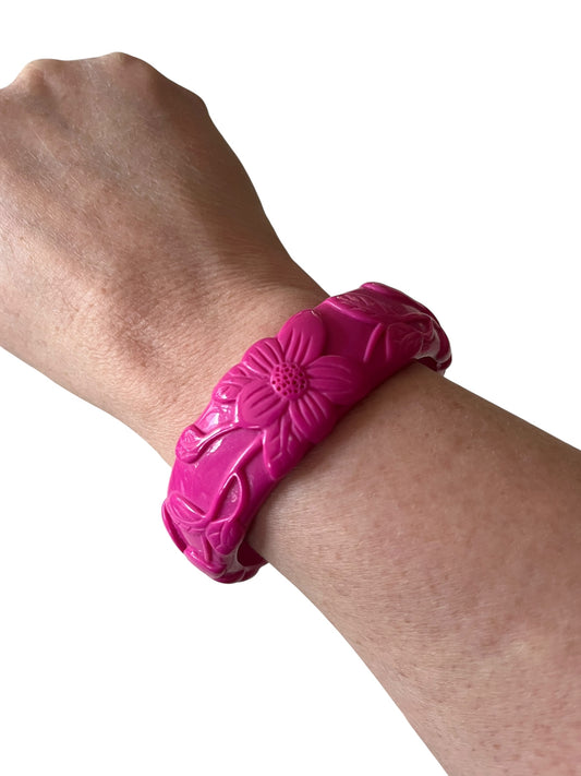 PINK FLORAL BANGLE
