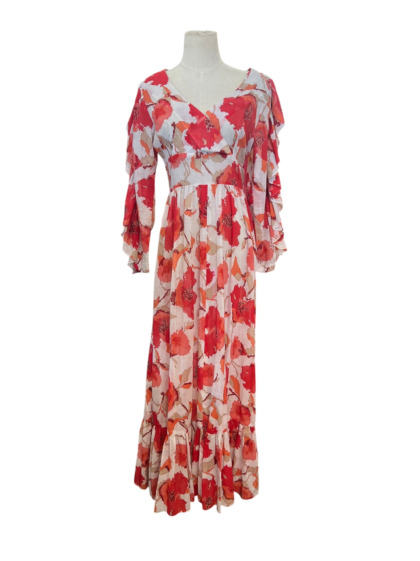 JUSTIN ORANGE SUNSET 70S DRESS | 10