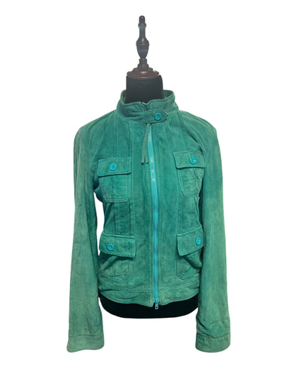 GAS SUEDE TEAL GREEN SUEDE JACKET | 8