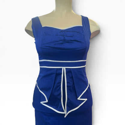 HEARTS & ROSE BLUE WIGGLE DRESS | 14