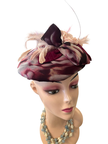 WINTER PLUM FASCINATOR