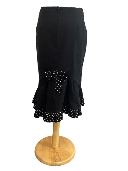 HELLBUNNY POLKADOT PENCIL SKIRT SZ L/12