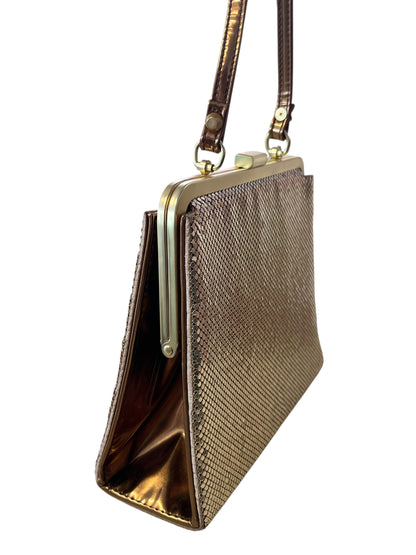 BETTIE PAIGE GOLD MESH HANDBAG