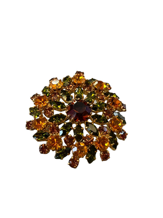AUSTRIAN  CRYSTAL BROOCH