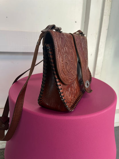 TOOLED LEATHER HANDBAG