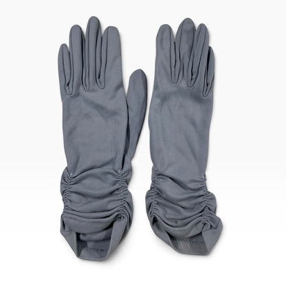 GREY/BLUE ROUCHED GLOVES | 8.5