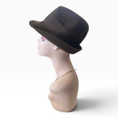 BROWN CLOCHE HAT