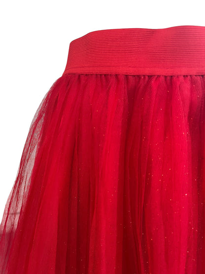 HANKY PANKY RED TULLE SKIRT | 10-12
