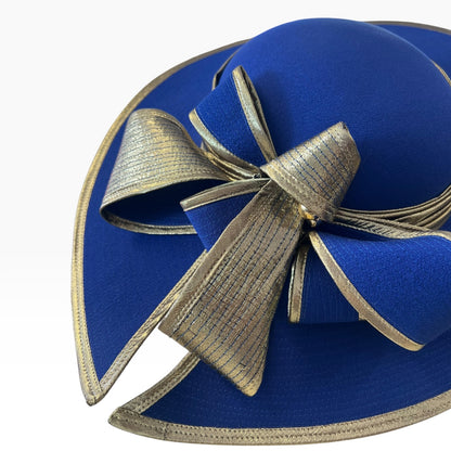 SUSAN ROGERS BLUE & GOLD HAT