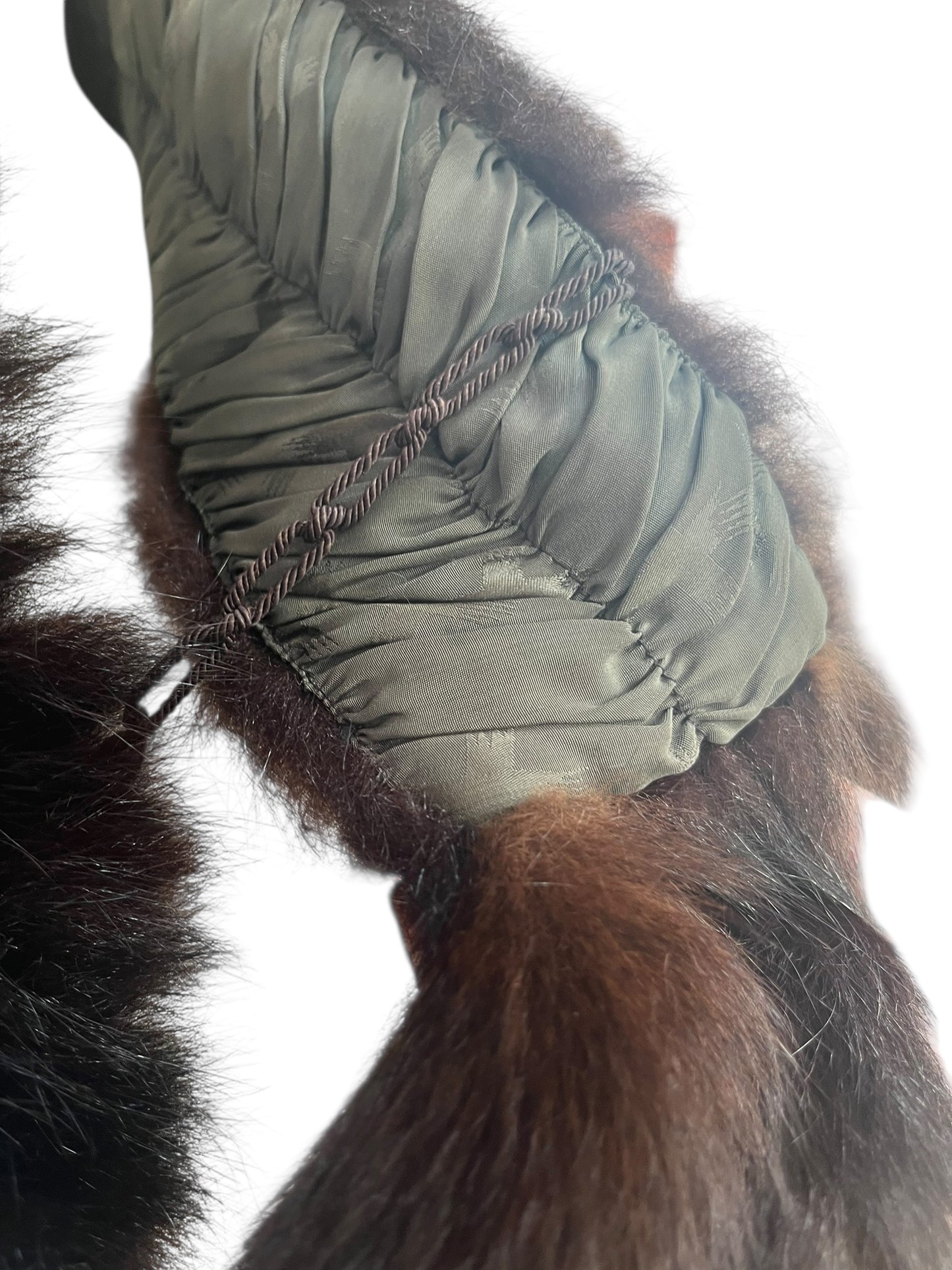 DARK FOX HEAD FUR STOLE