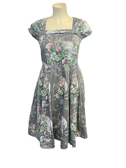 LAZYBONES GREY ROSE DRESS  | L