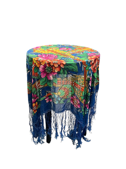 VINTAGE SILK PIANO SHAWL