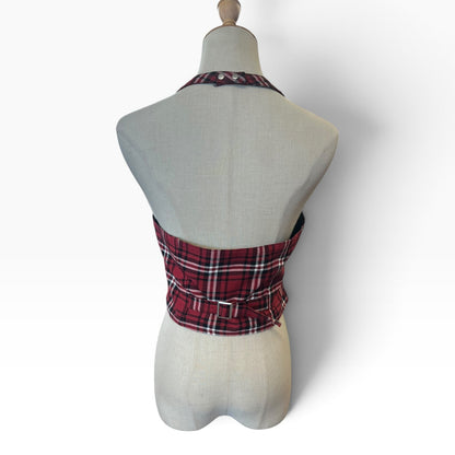 BLACK FRIDAY LOUVE TARTAN HALTER TOP | 8
