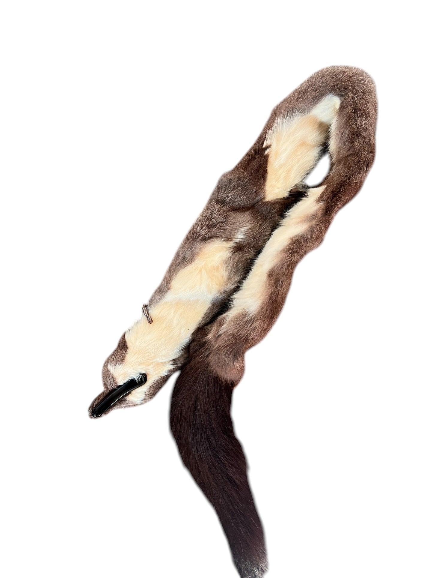 SMOKEY GREY FERRET NECK PIECE