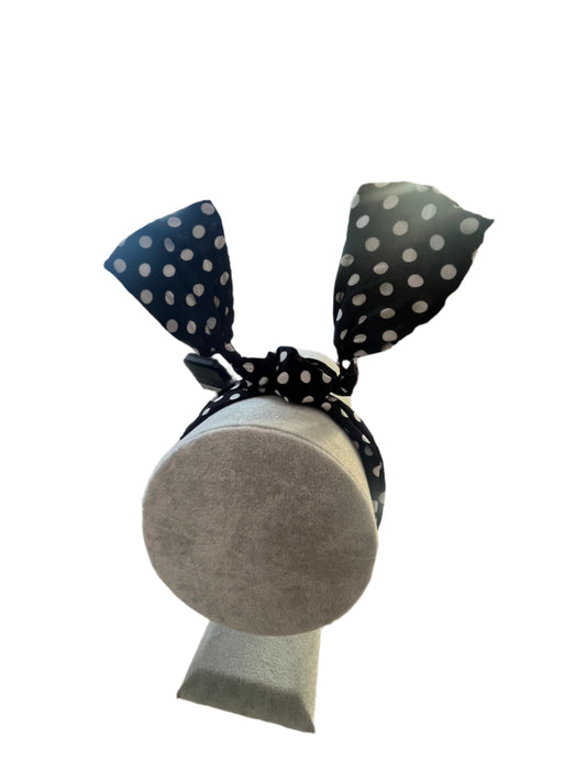 BLACK POLKADOT WIRE HAIR BAND
