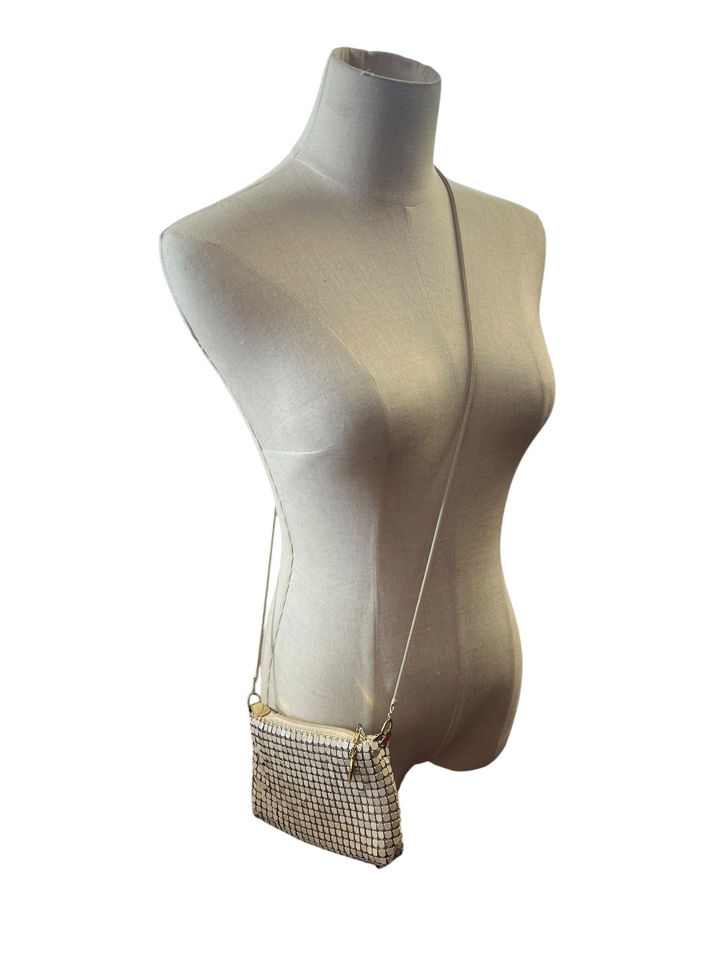 CREAM GLOMESH SHOULDERBAG