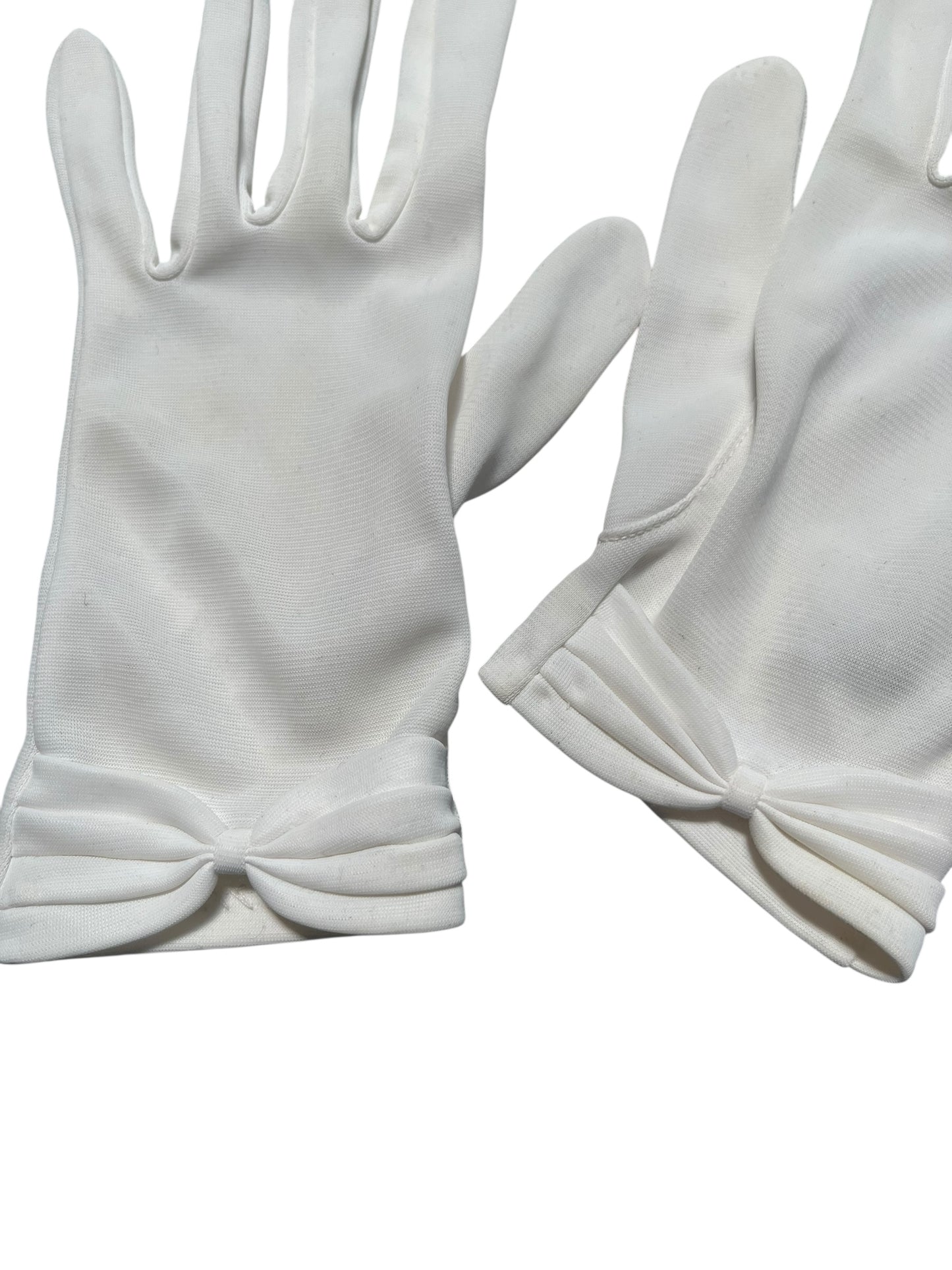 WHITE BOW GLOVES