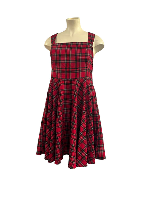 HELLBUNNY TARTAN PINAFORE DRESS | 18