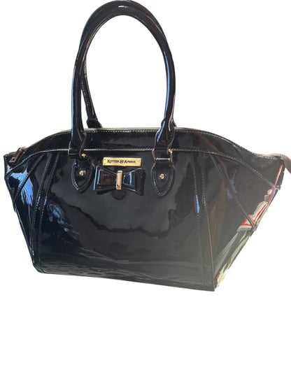 KITTEN DAMOUR BLACK BOW HANDBAG