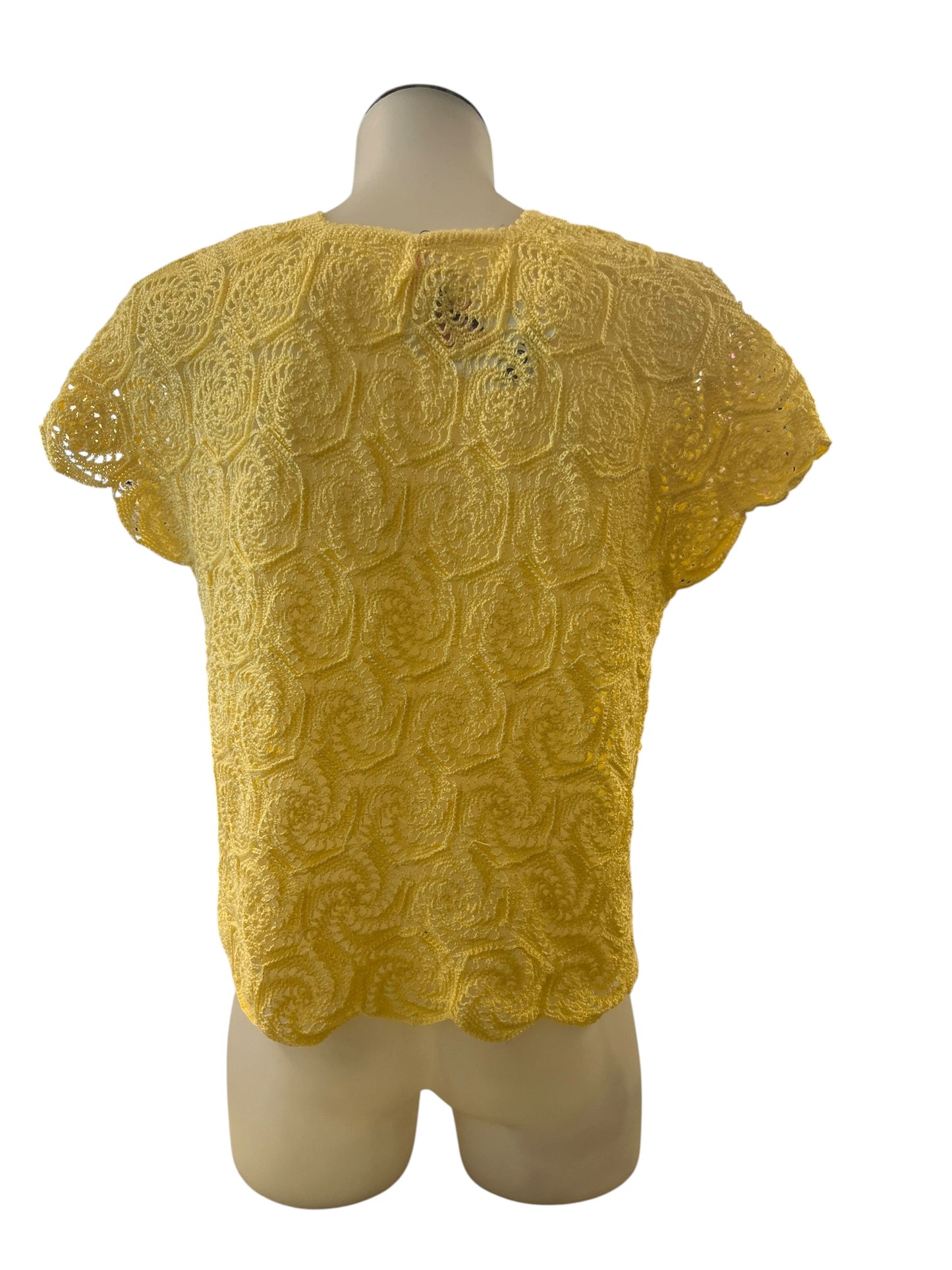 YELLOW CROCHET TOP | S/M