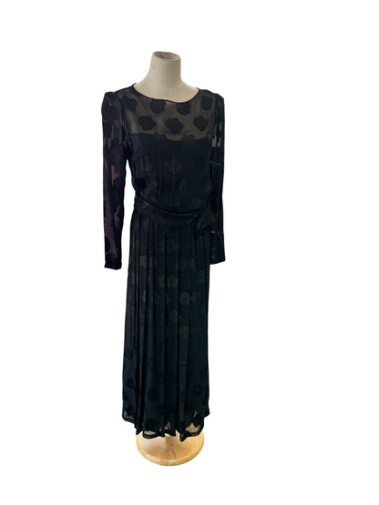HELGA BLACK SILK DRESS | M