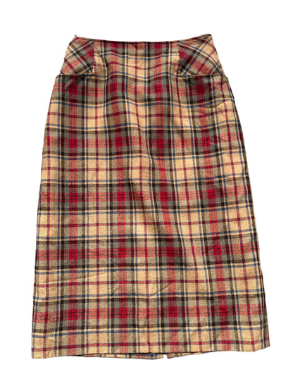 TARTAN PURE WOOL SKIRT sz12