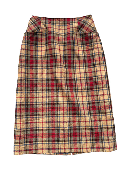 TARTAN PURE WOOL SKIRT sz12