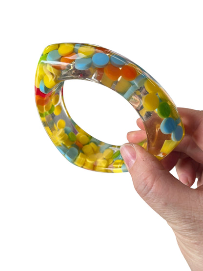 TRIANGULAR " PILLS" BANGLE (7cm)
