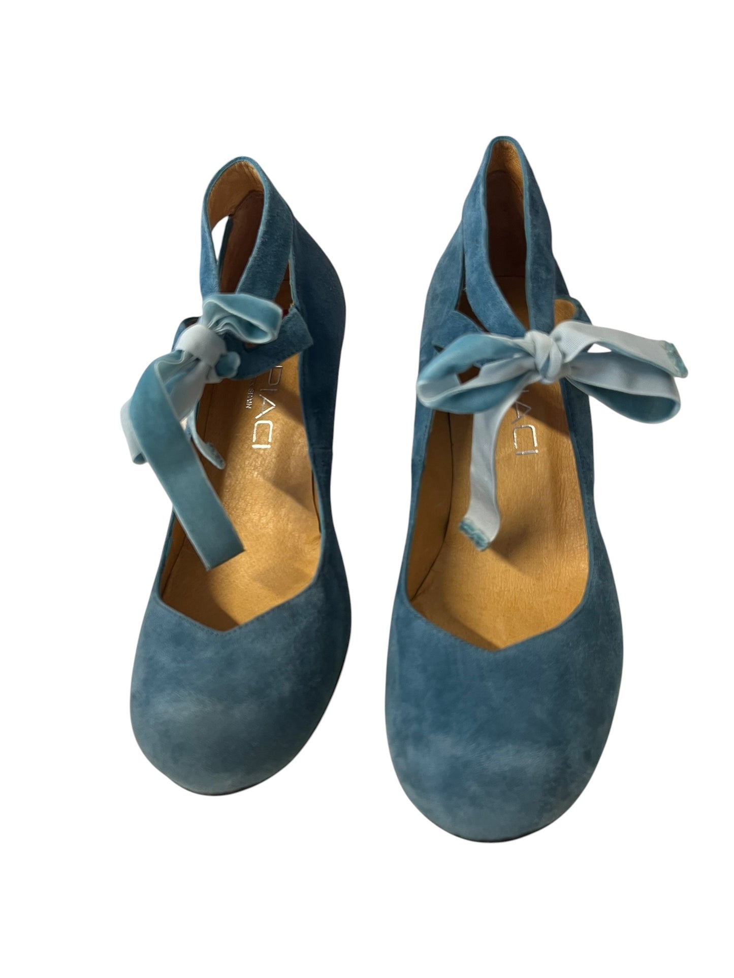 MI PIACI BLUE VELVET HEELS | 39