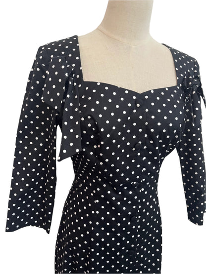 HEARTS & ROSES POLKADOT PENCIL DRESS SZ 10