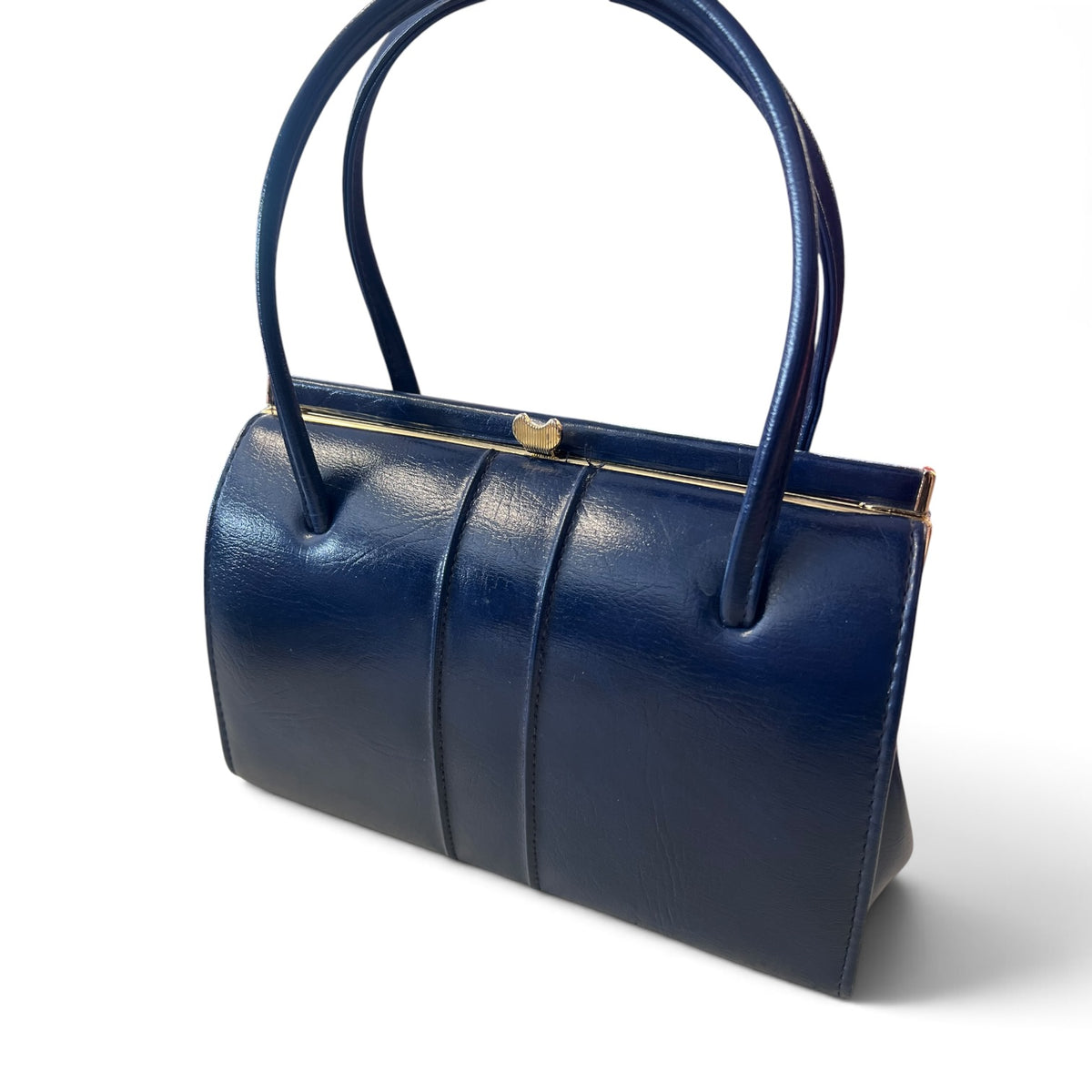 BOND STREET NAVY LEATHER BAG