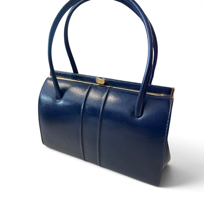 BOND STREET NAVY LEATHER BAG