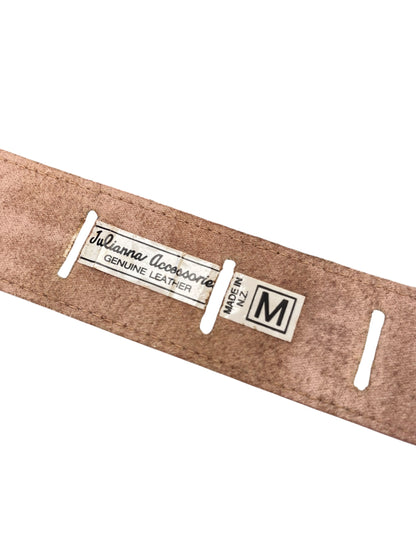 JULIANNA PEACH LEATHER BELT M