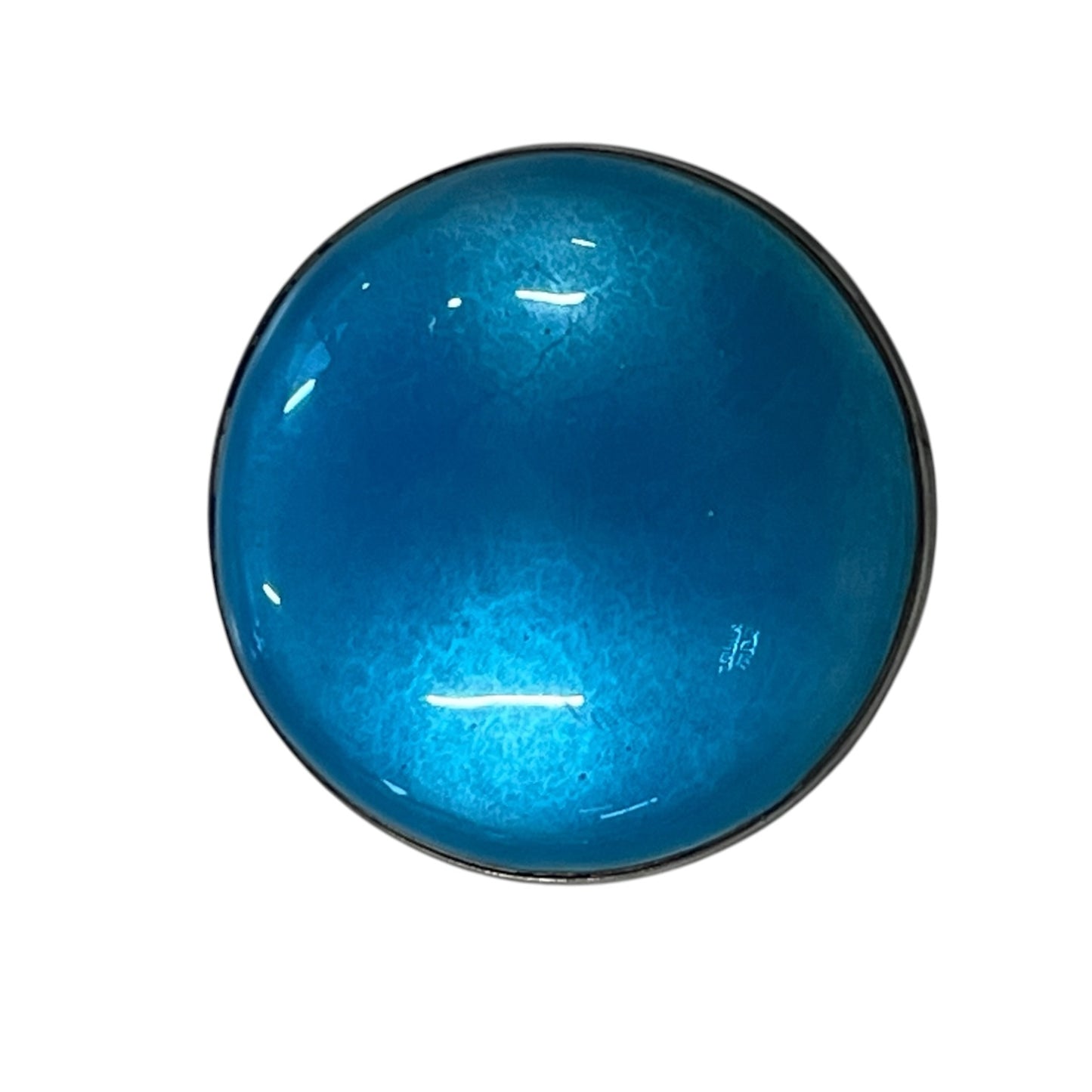 AJS STERLING ENAMEL BLUE BROOCH
