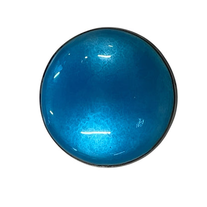 AJS STERLING ENAMEL BLUE BROOCH