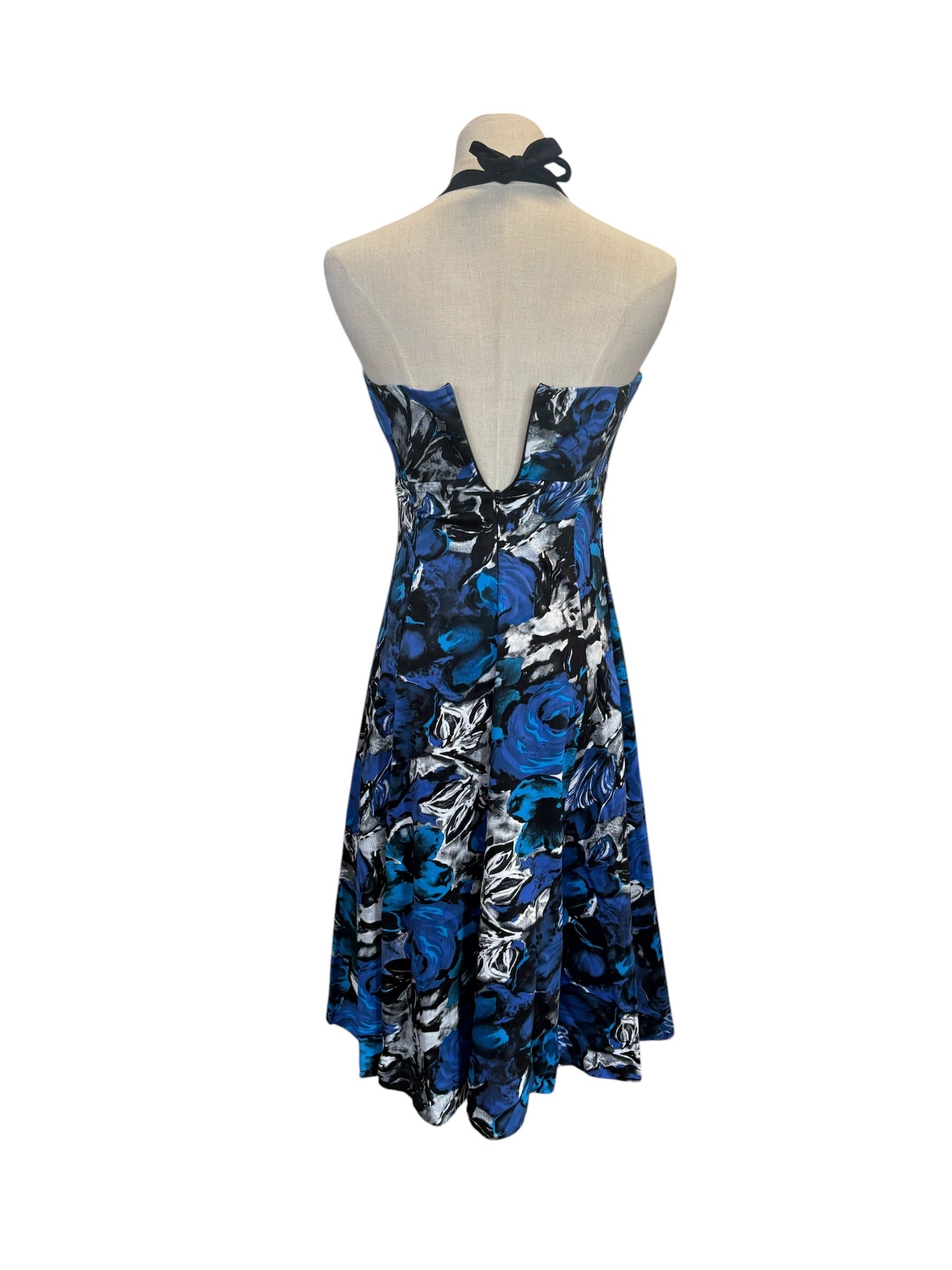 RETROSPECTD BLUE & BLACK DRESS V | 4
