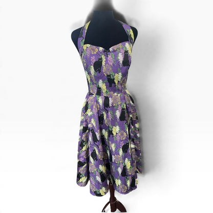 LAURINA JEAN CAT HALTER DRESS | 14