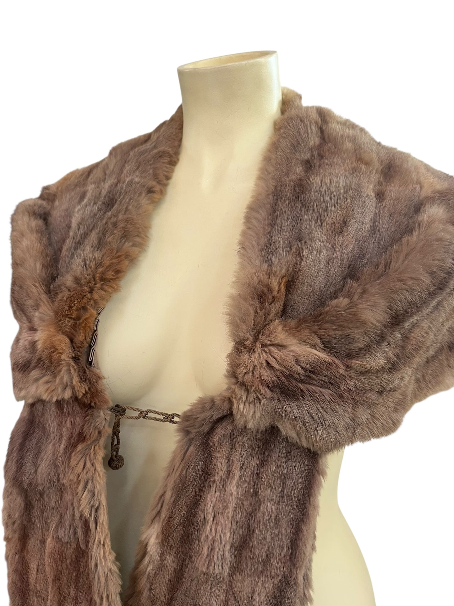 TAUPE TONED FUR STOLE