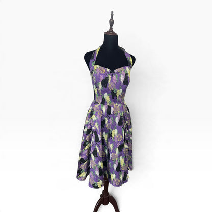 LAURINA JEAN CAT HALTER DRESS | 14