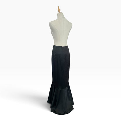 DAMSEL LONG BLACK FISHTAIL SKIRT | 10