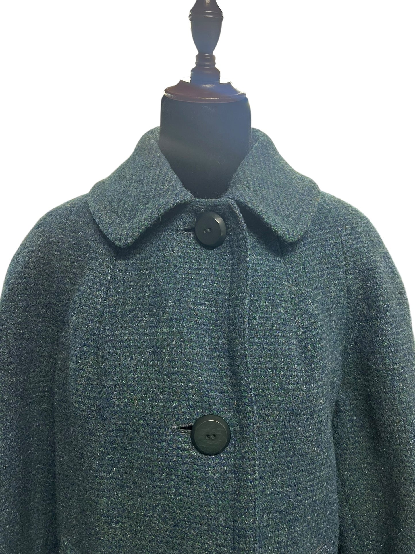 HARRIS TWEED BLUE WOOL COAT | 10