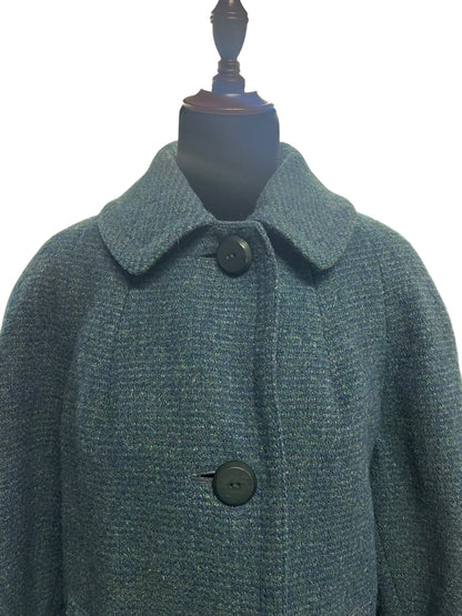 HARRIS TWEED BLUE WOOL COAT | 10