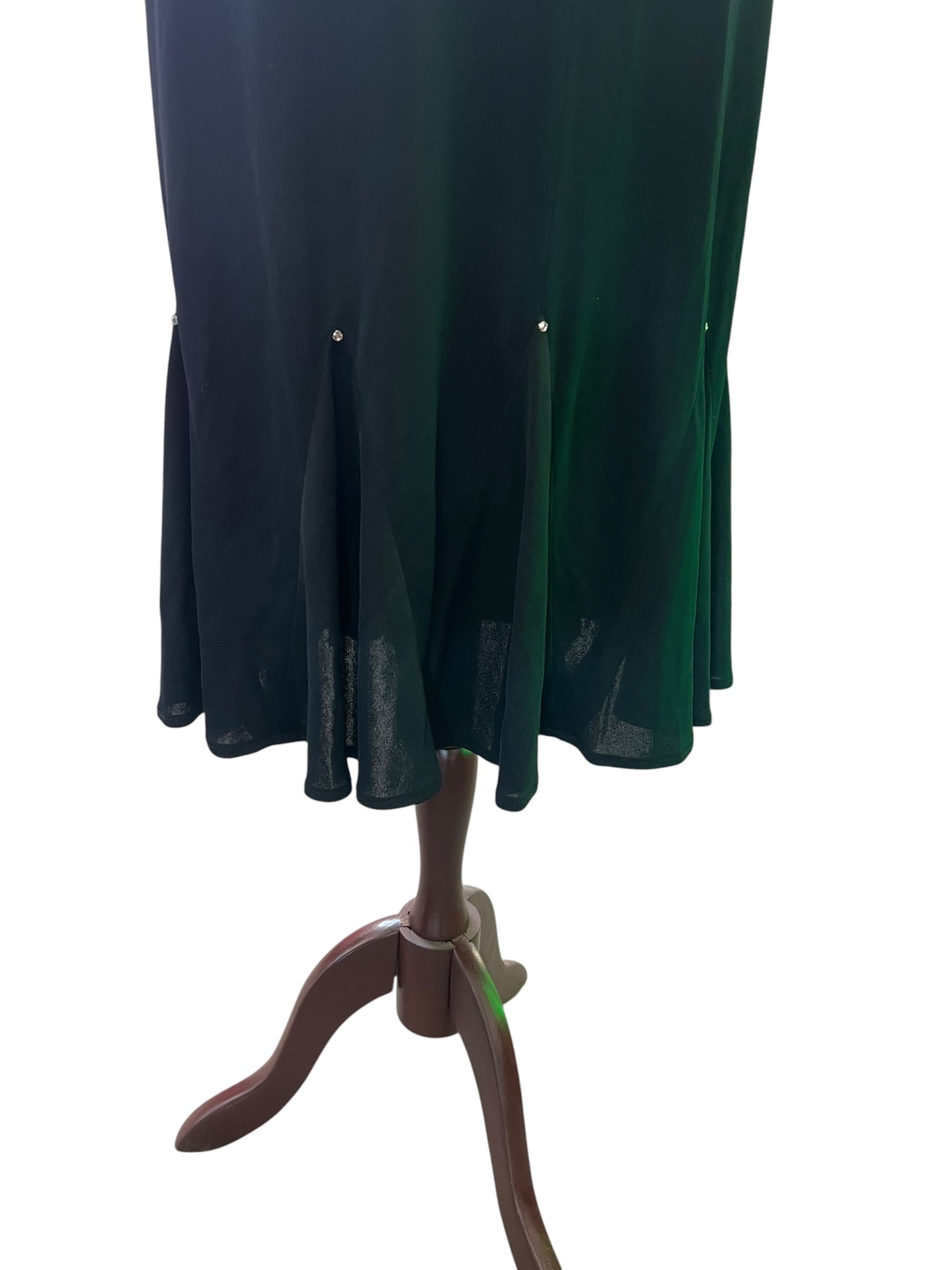 BLACK DIAMANTE COCKTAIL DRESS | M