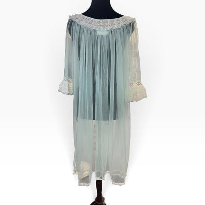 IRISH LINGERIE BABY BLUE ROBE | 16