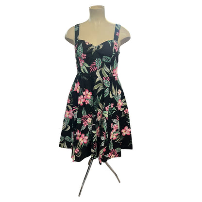 HELLBUNNY PINK TROPICAL DRESS | 2XL