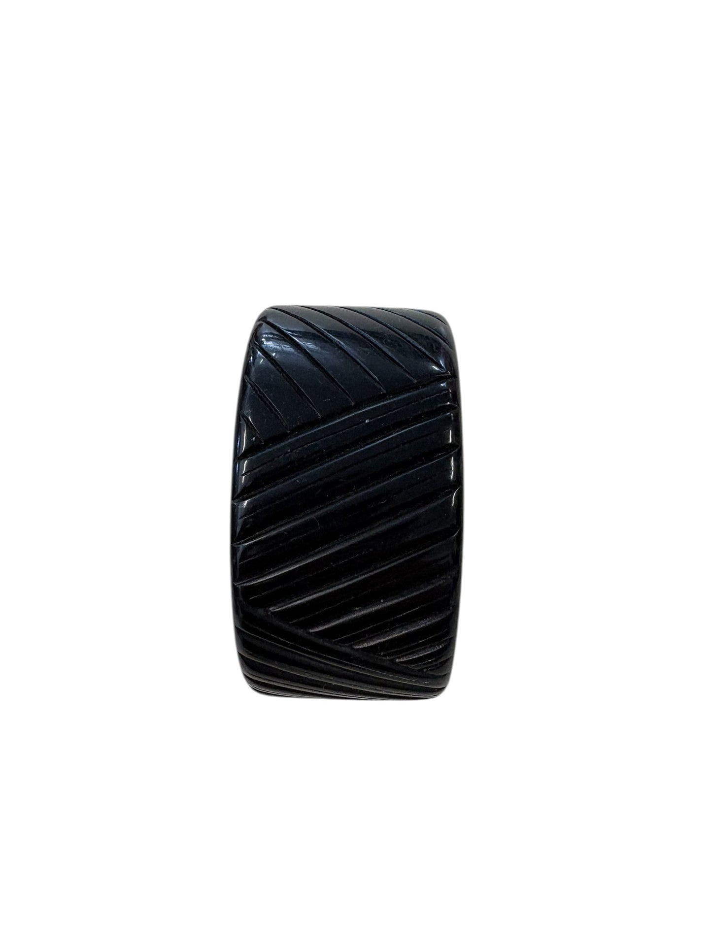 BLACK TACTILE BANGLE